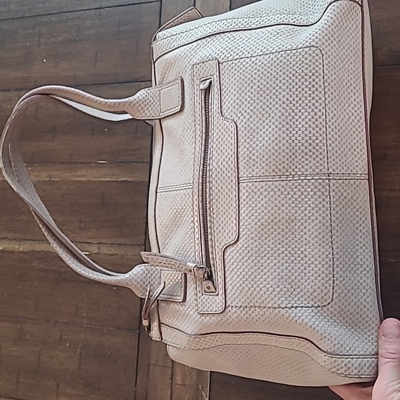 Fossil Tan Faux Snake Skin Shoulder Bag - Picture 1 of 8